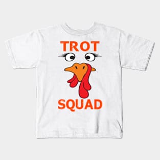 Trot Squad Funny Turkey Thanksgiving Running Costume Kids T-Shirt